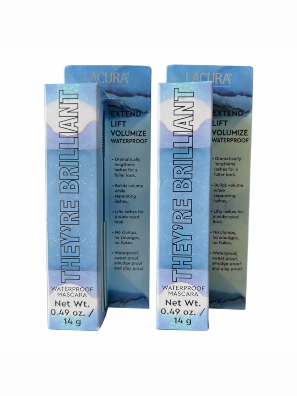 Lacura They're Brilliant Mascara Extend Lift Volume Waterproof  2 Tubes